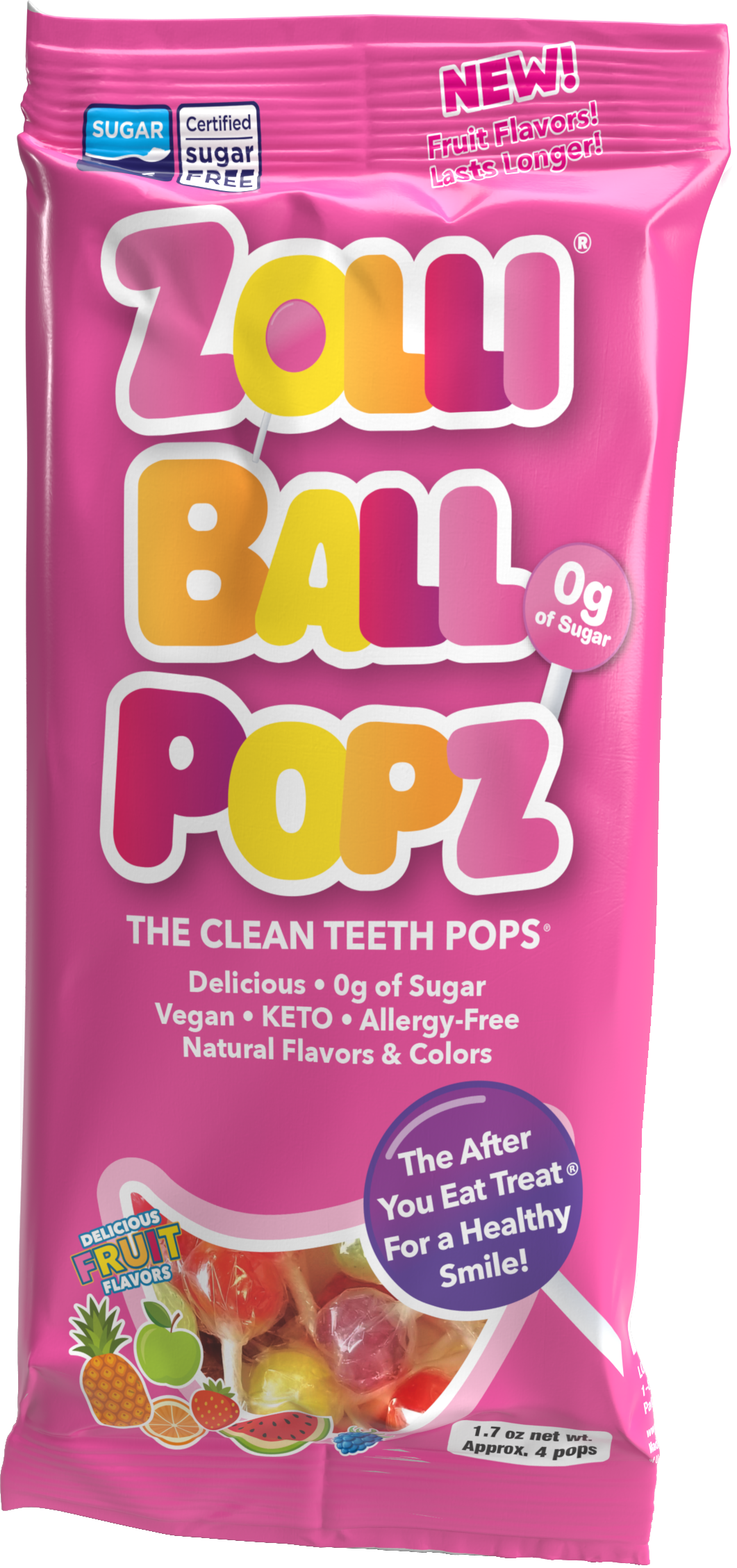 Zolli Ball Popz 12 pack of 1.7oz slim bags-Zollicandy