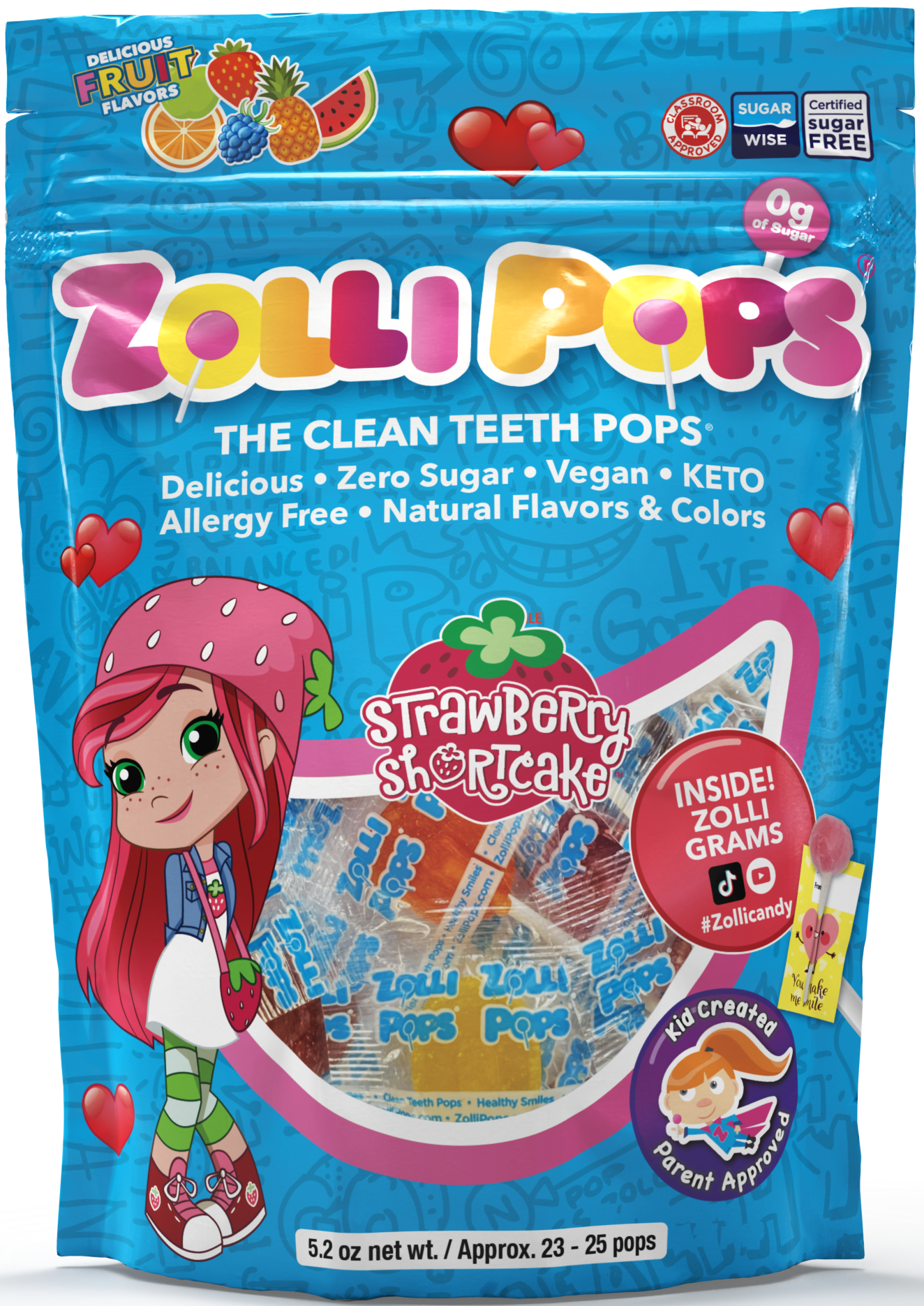 Zollipops 5.2oz Assorted Fruit Lollipops