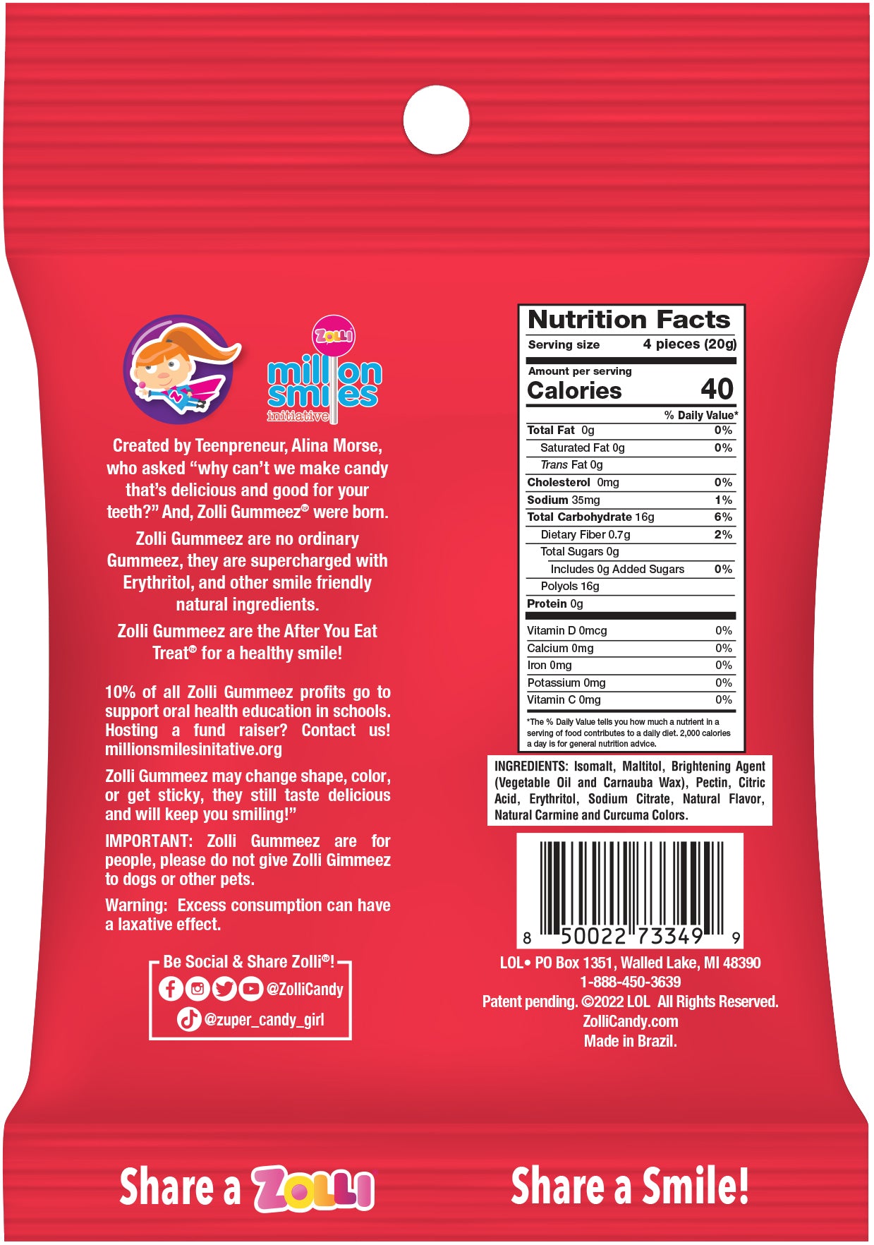 NEW! Zolli Gummeez 4 Flavor Bundle! SAVE $4 with Discount Code INTRO4 Gummy Bears