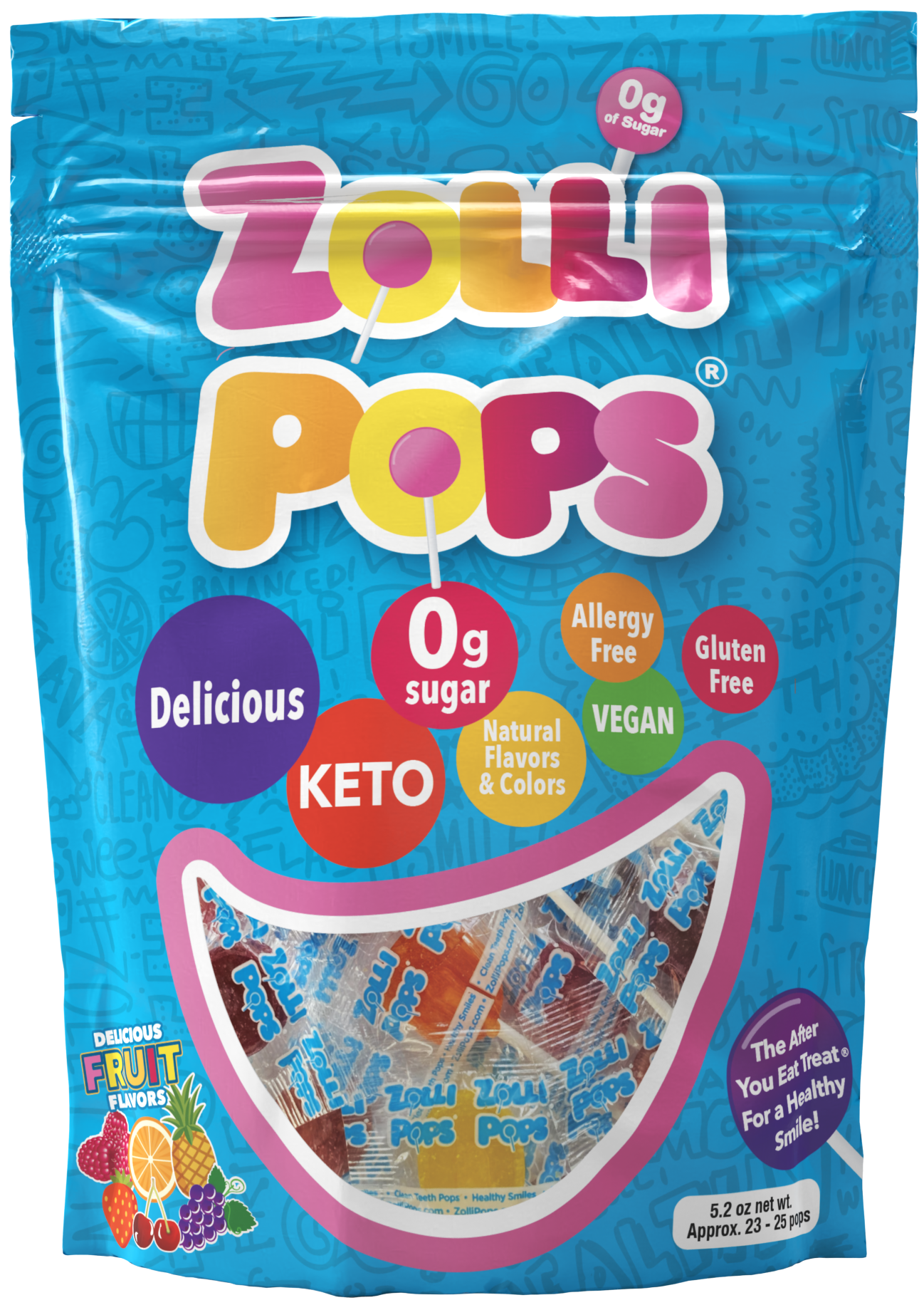 Zollipops 5.2oz Pouch & Zaffi Taffy 5oz Pouch Bundle-Zollicandy