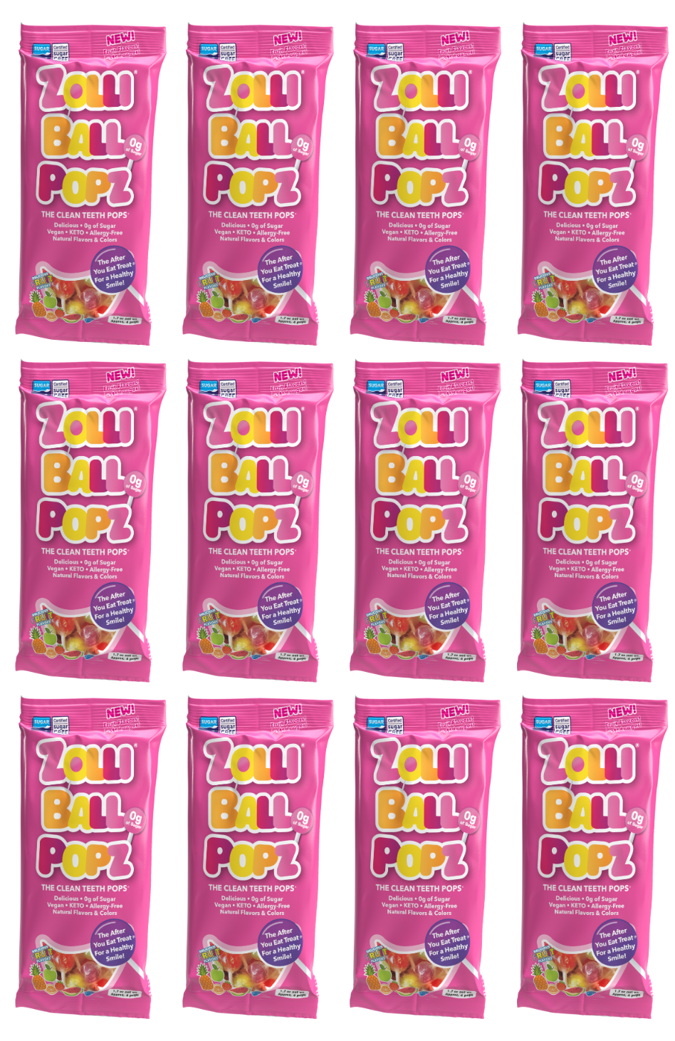 Zolli Ball Popz 12 pack of 1.7oz slim bags-Zollicandy