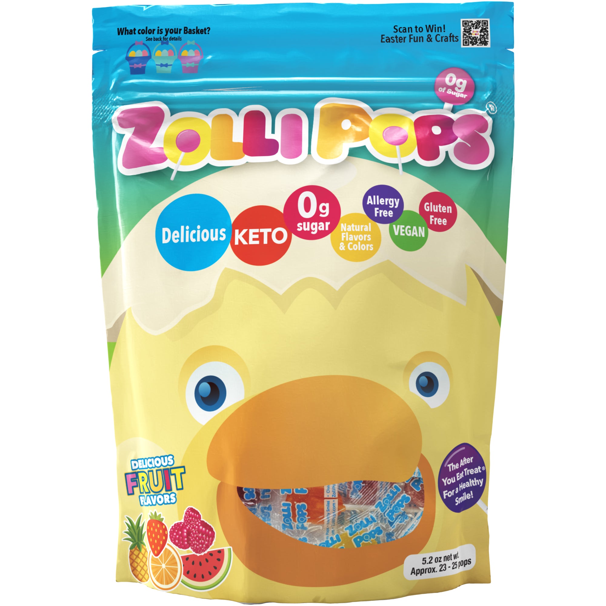 Easter Zollipops 5.2oz pack in Fruit Assortment of flavors.