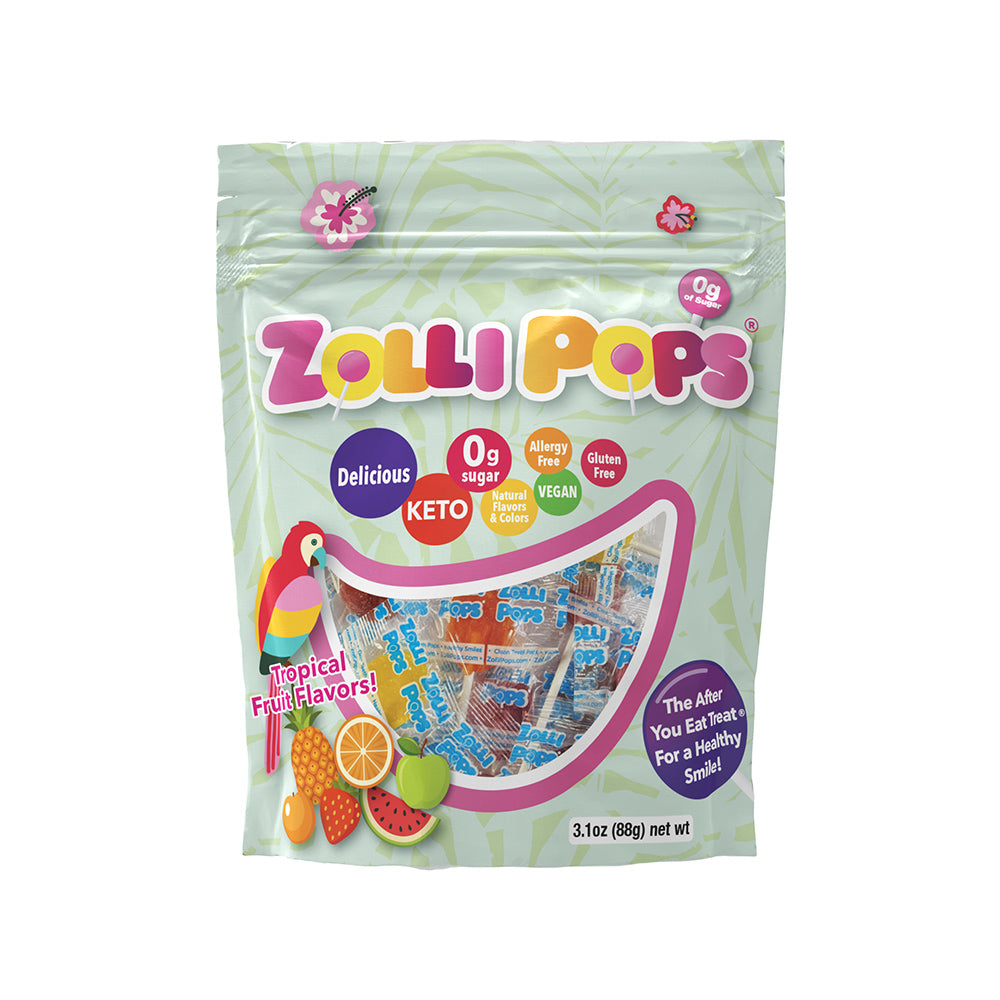 Zollipops® Tropical - Assorted Tropical Fruit Flavors (2 Sizes)