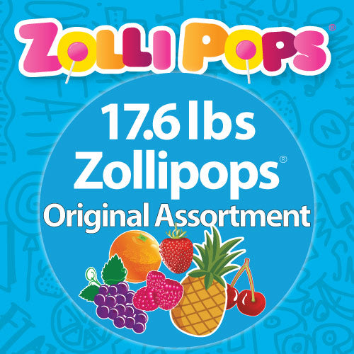 Zollipops 17.6 pounds bulk pack in Original Assortment of flavors. 