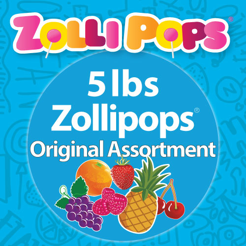 Zollipops 5 pounds bulk pack in Original Assortment of flavors. 